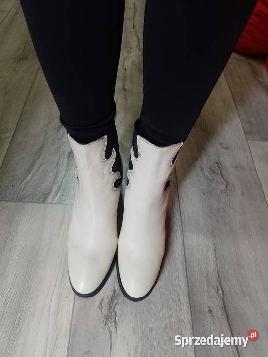 40 Nasty Gal Skórzane botki biznesowe z Londynu 25.5cm małopolskie sprzedam