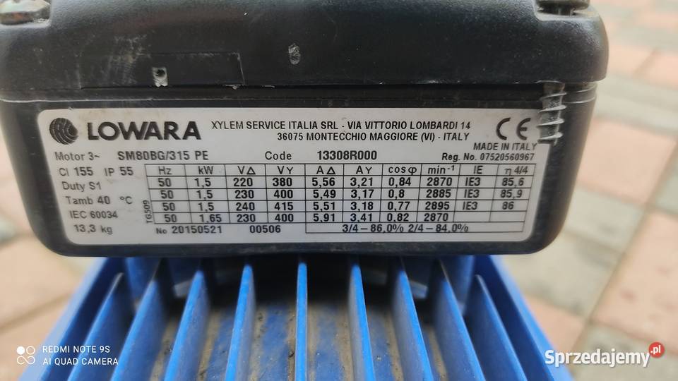 POMPA spożywcza LOWARA CEA 2104D 15KW Nowy Tomyśl