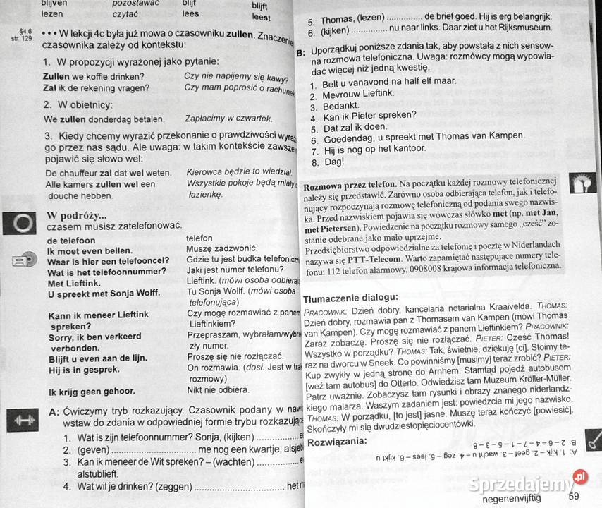 Niderlandzki w 1 miesiąc PONS Berna de Boer sprzedam