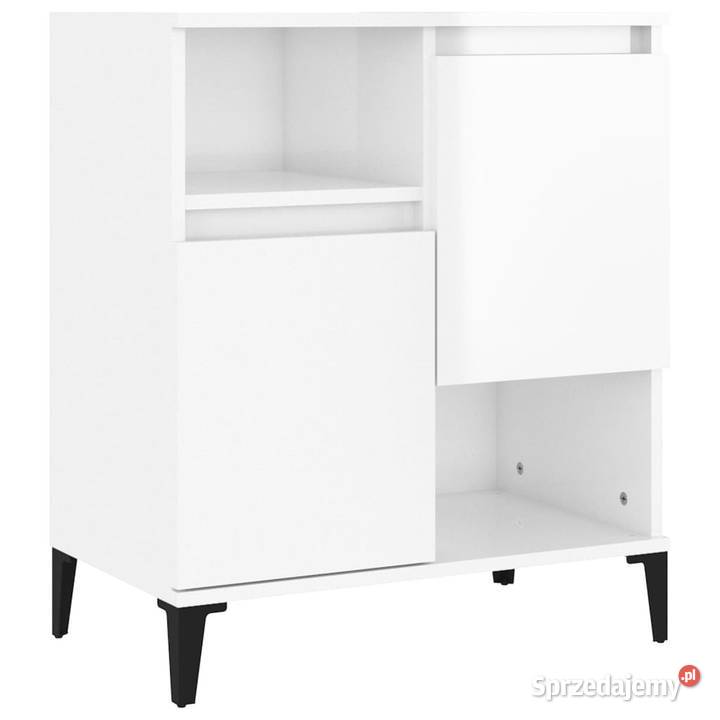 Komoda biała z połyskiem 60x35x70 materiał Warszawa