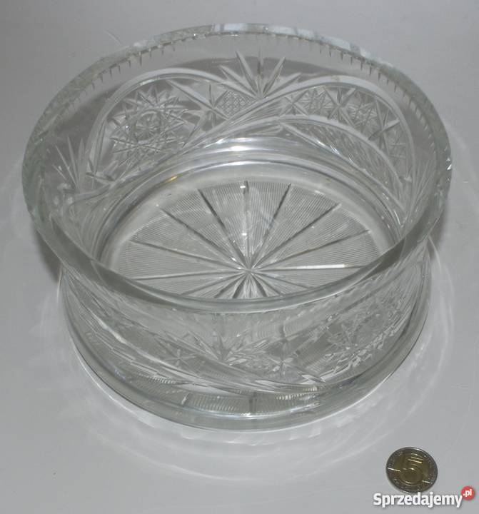 Okrągła Kryształowa misa owocarka (19 cm) (Kryształ, Szkło)