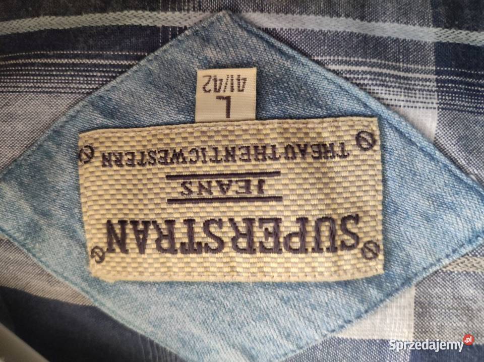 męska letnia bawełniana western koszula z Rozmiar L Kielce sprzedam