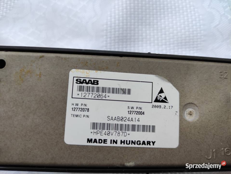 Panel sterowania szyb Saab 93 SS SC Nowy Sącz