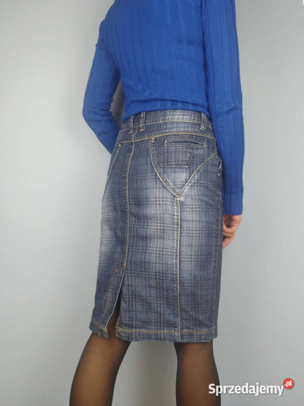Spódnica damska jeansowa dżinsowa krótka tuba Złoczew