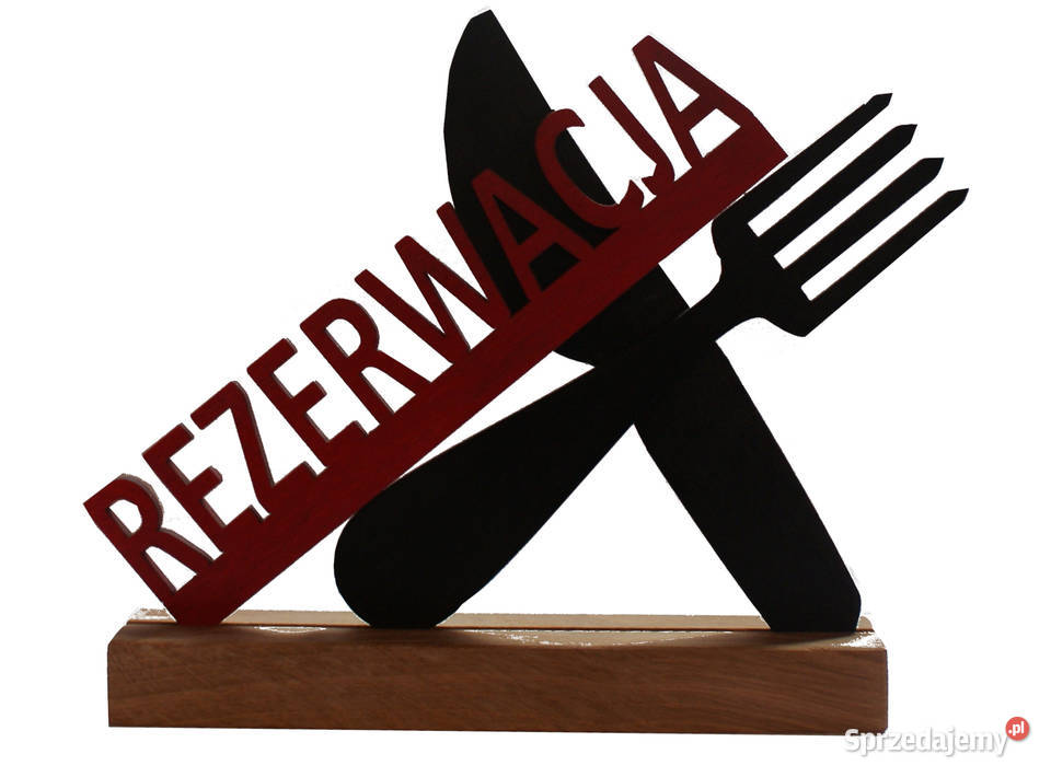 Tabliczka rezerwacja ze sklejki podstawka dąb mazowieckie Siedlce sprzedam