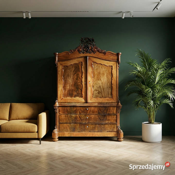 Orzechowy KREDENS do SALONU Wysoki KREDENS sprzedam