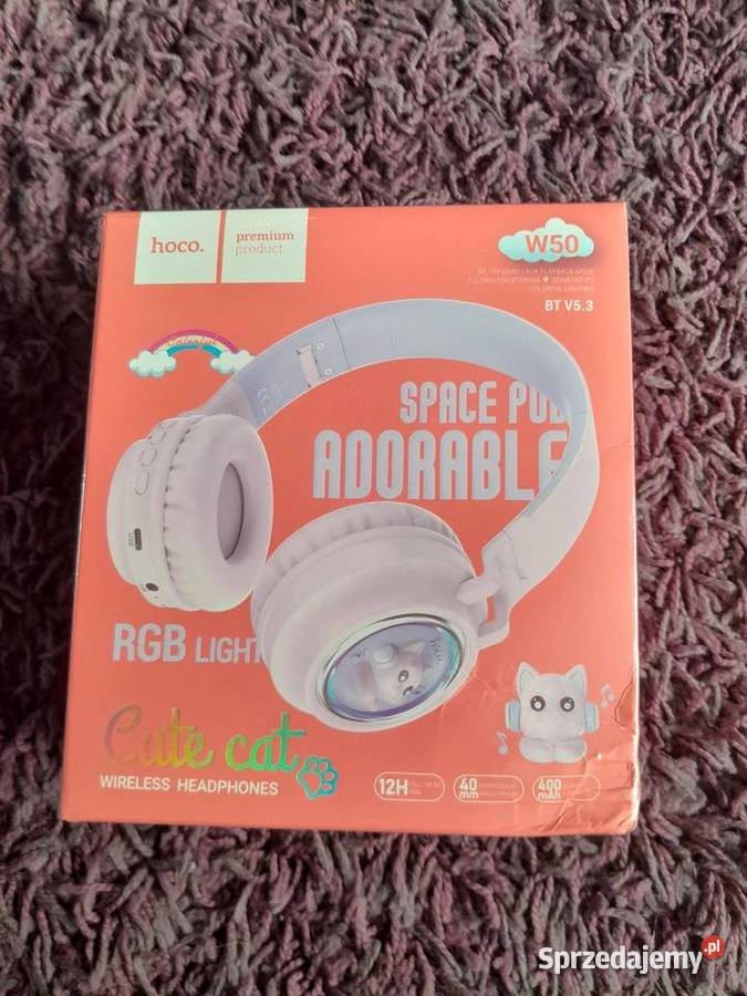 HOCO słuchawki bezprzewodowe nagłowne W50 różowe Wieliczka