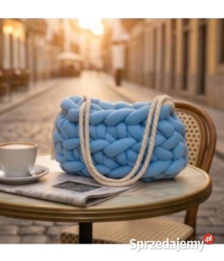 Torebka Marshmallo crochet ręczne robiona 15cm Galanteria i dodatki Piotrków Trybunalski