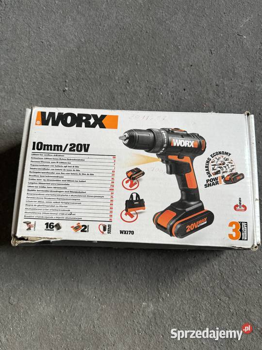 Wiertarkowkrętarka akumulatorowa Worx WX170 20V sprzedam
