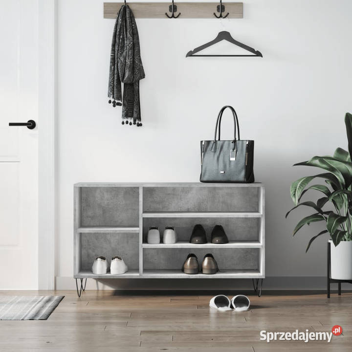 Szafka na buty szarość betonu 102x36x60 WM831416