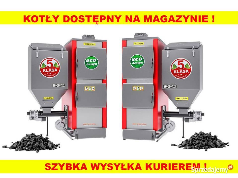 Kocioł co z podajnikiem na ekogroszek 5klasa Kotły i Piece CO Pleszew sprzedam