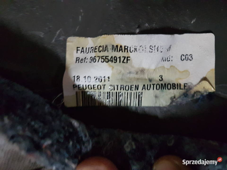PEUGEOT 3008 I 2011 DYWAN WYKLADZINA TYLNA Turkowice