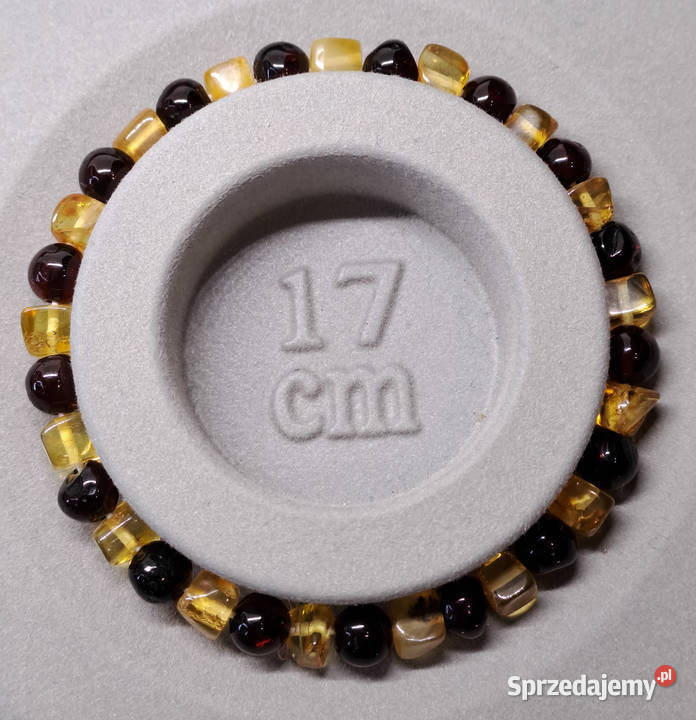 Bransoletka BURSZTYN bałtycki kostka