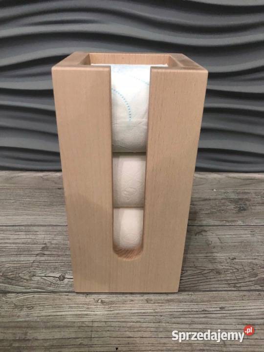 Zasobnik drewniany na papier toaletowy KOLORY Dębica