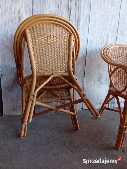 Stół 4 krzesła rattanowe bambusowe komplet 303 Pozostałe kujawsko-pomorskie Byczyna