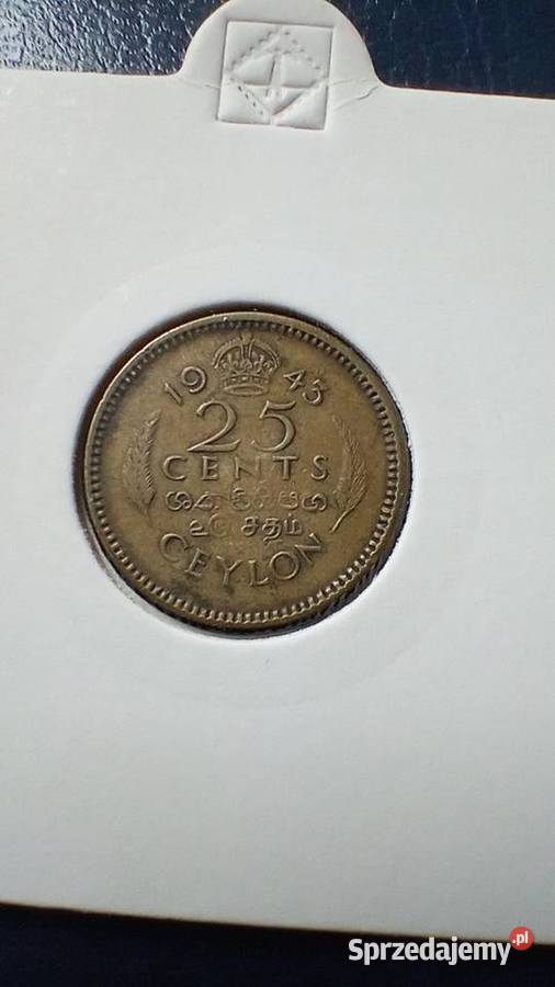 Stare monety 25 cent 1943 Cejlon