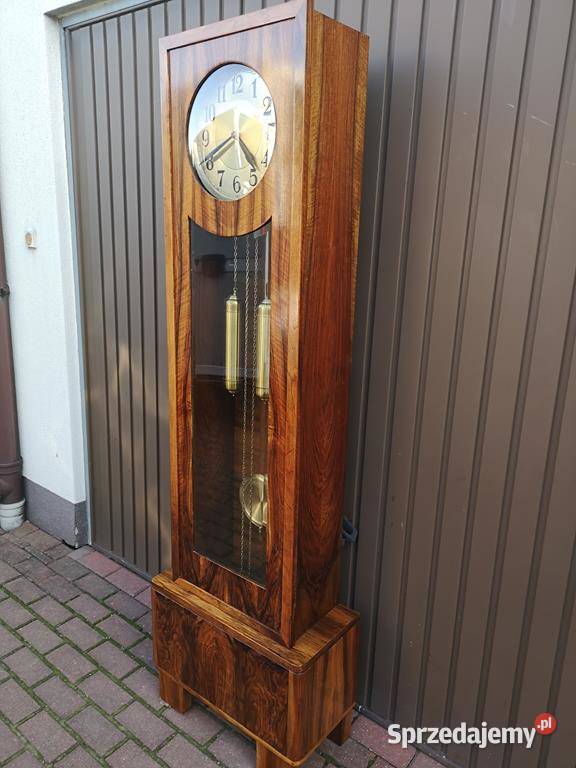 Zegar Stojący Orzech ArtDeco Stary Antyk Swarzędz