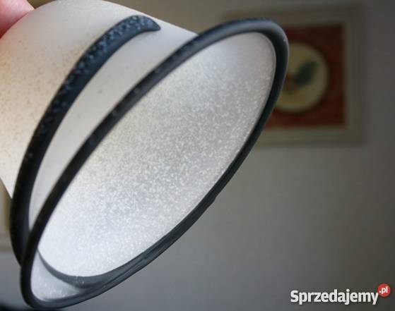 Piękny szklany matowiony klosz do lampy kinkietu Poznań sprzedam