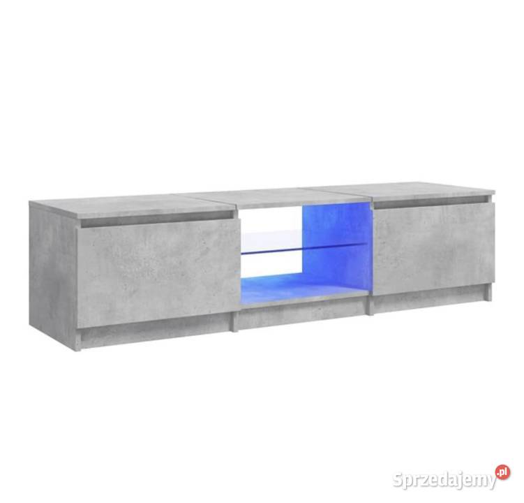 Szafka pod TV z LED szarość 140x40x36 sprzedam