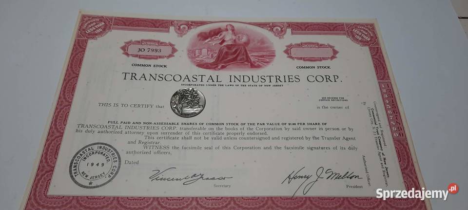 certyfikat akcji usa 2