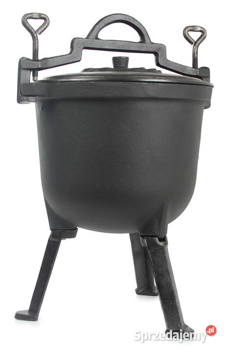 KOCIOŁEK myśliwski żeliwny garnek emeliowany 8L Pozostałe Ostrołęka