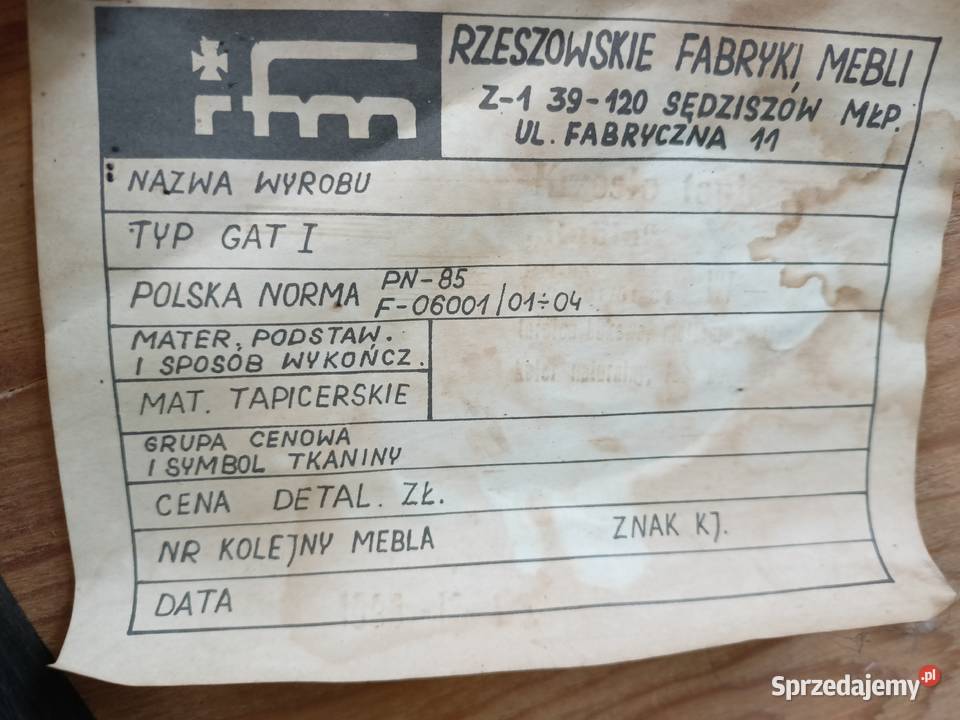 Krzesła PRL Rzeszów