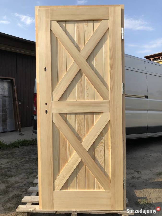 Drzwi drewniane wahadłowe 100x208 ręki kujawsko-pomorskie sprzedam