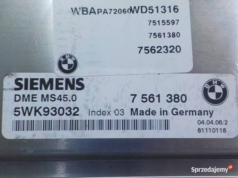 BMW X3 E83 MPAKIET 25 B 06r 5D sterownik osobowe Suków sprzedam