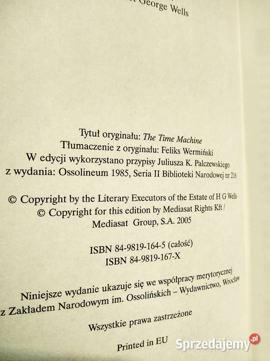 Wehikuł czasu Wells książka prezenty gwiazdka