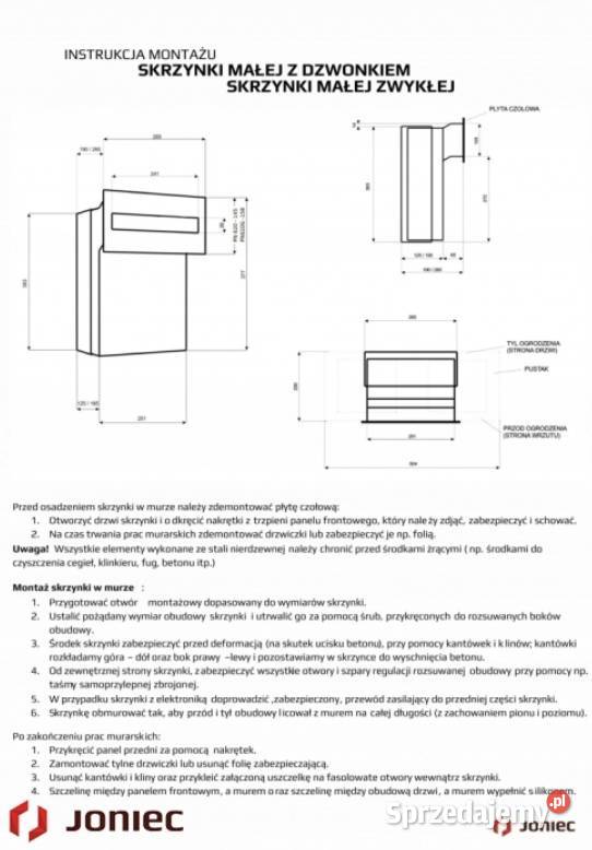 SKRZYNKA JONIEC ZWYKŁA MAŁA INOX Gorlice