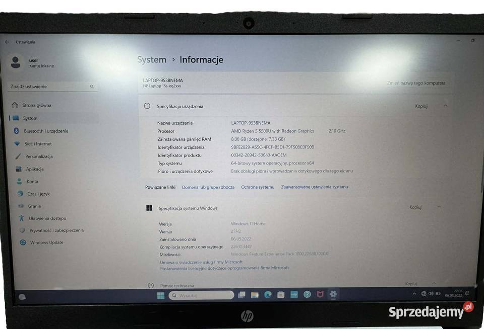 Laptop HP 15seq2400nw 156 warmińsko-mazurskie Elbląg