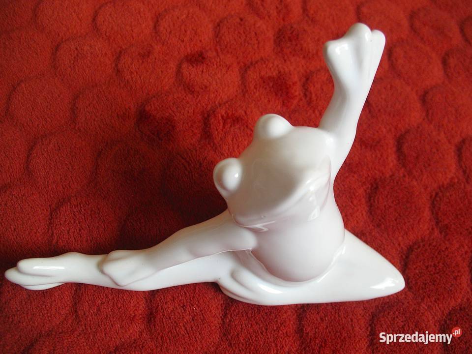 Żaba figurka dekoracyjna porcelana 11 x 17 x 5 Siedlce