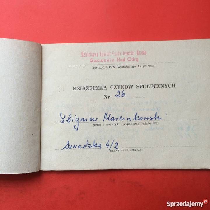 684 Książeczka Czynów Społecznych Szczecin