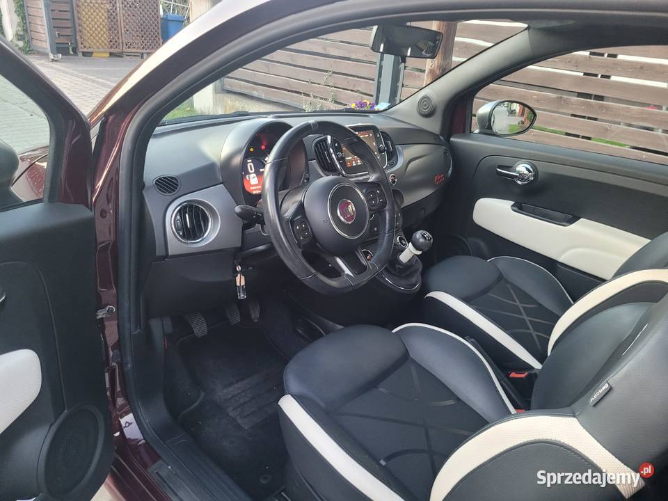 Fiat 500 S 12 czarny sufit mały przebieg 62700km 500 500 mazowieckie