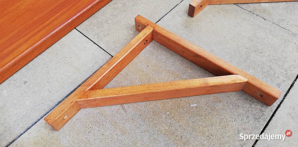 Półka drewniana długa solidna regał na książki sprzedam