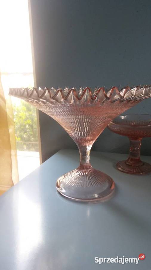 Patera z falbanką Ząbkowice różowa Antyki, Sztuka, Kolekcje Łódź