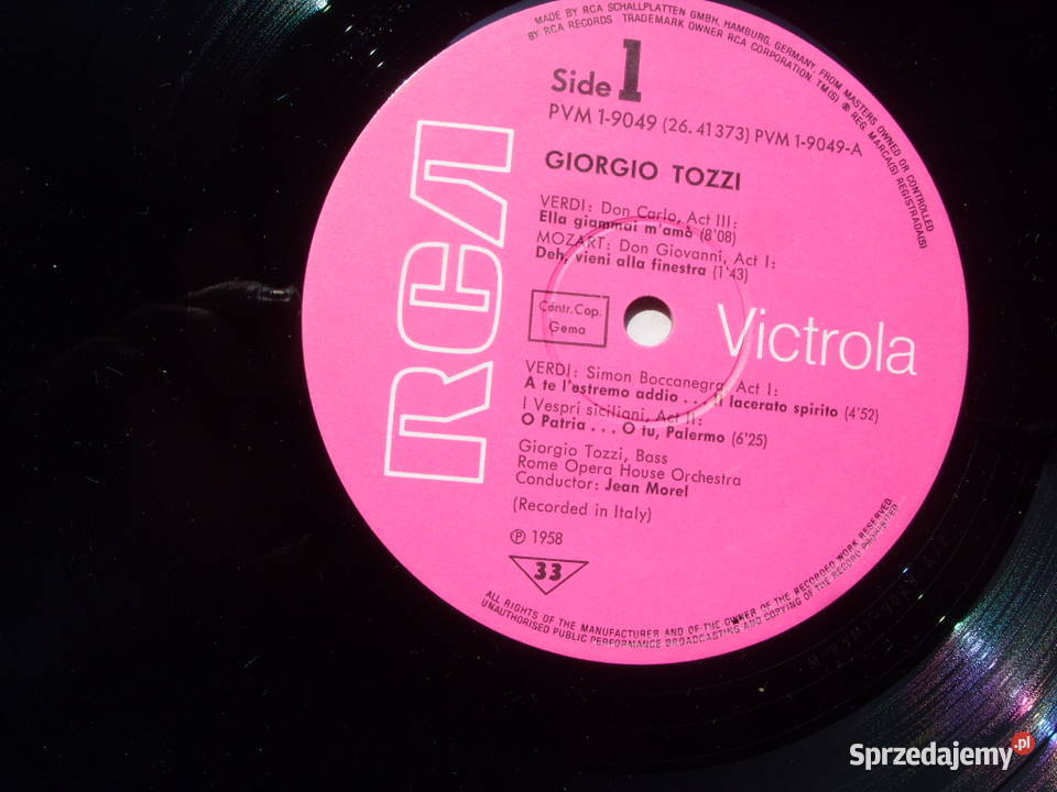 Klasyka LP GIORGIO TOZZIDON CARLOS 1958