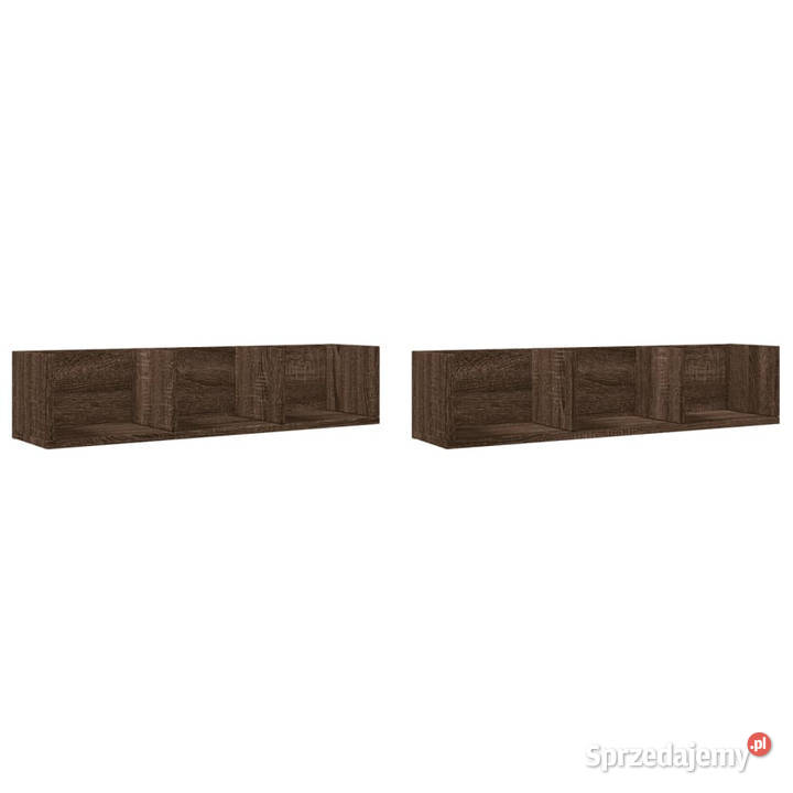 Szafki wiszące 2 brązowy dąb 75x18x165 WM840442 mazowieckie