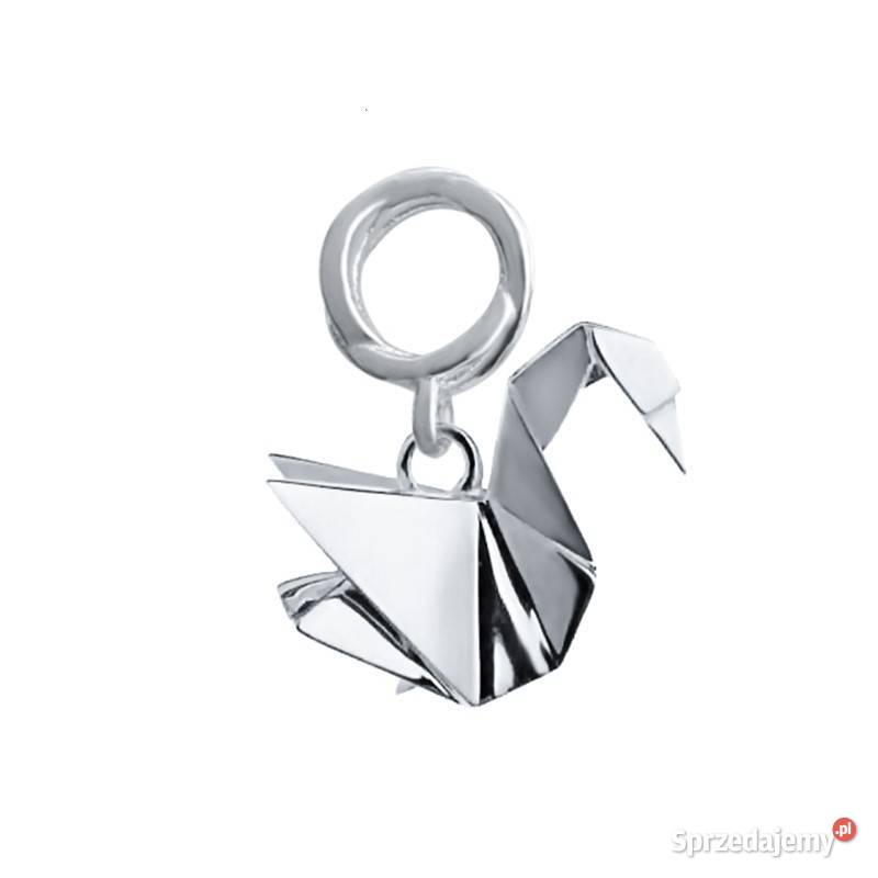 Pandora Charm koralik zawieszka łabędź origami