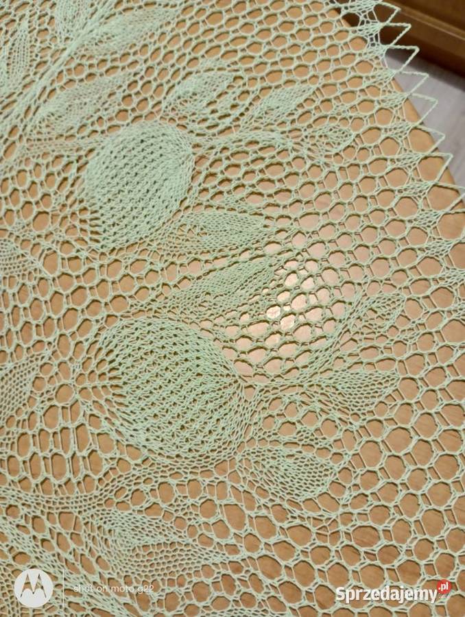 Serwetkę wydziergałam na drutach Łowicz