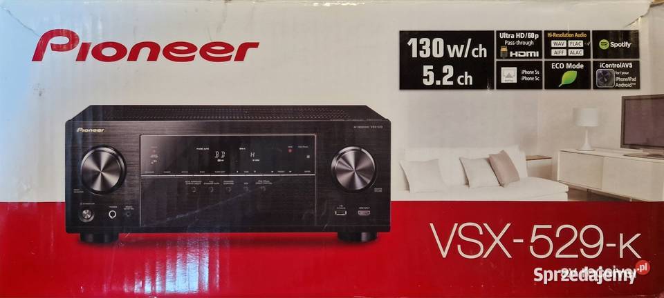 Wzmacniacz do kina domowego Pioneer VSX529k Tuner FM Zestawy kina domowego