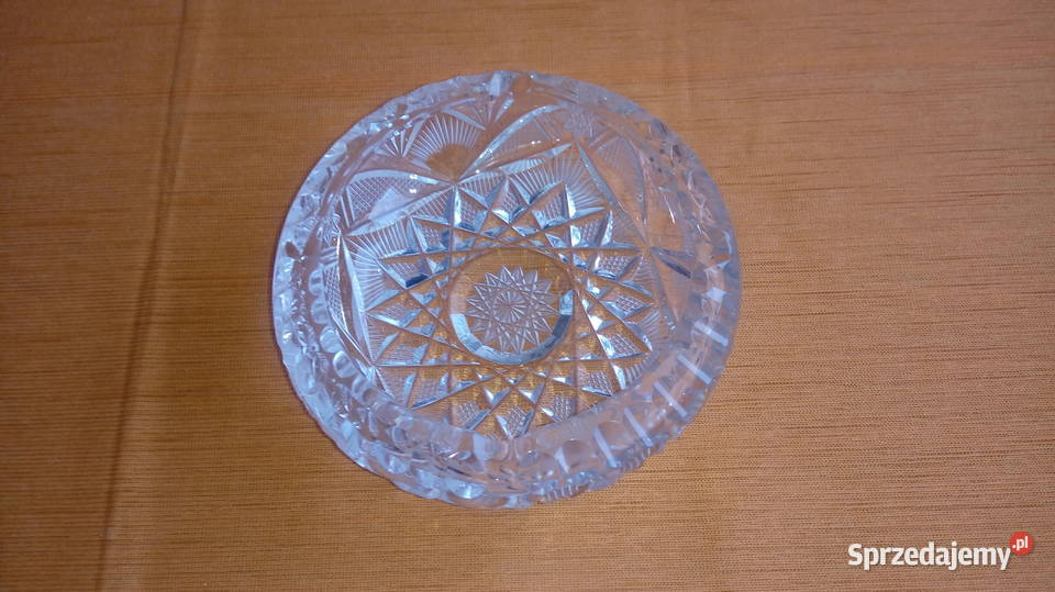 Popielniczka okrągła kryształowa o średnicy 14 Siemianowice Śląskie