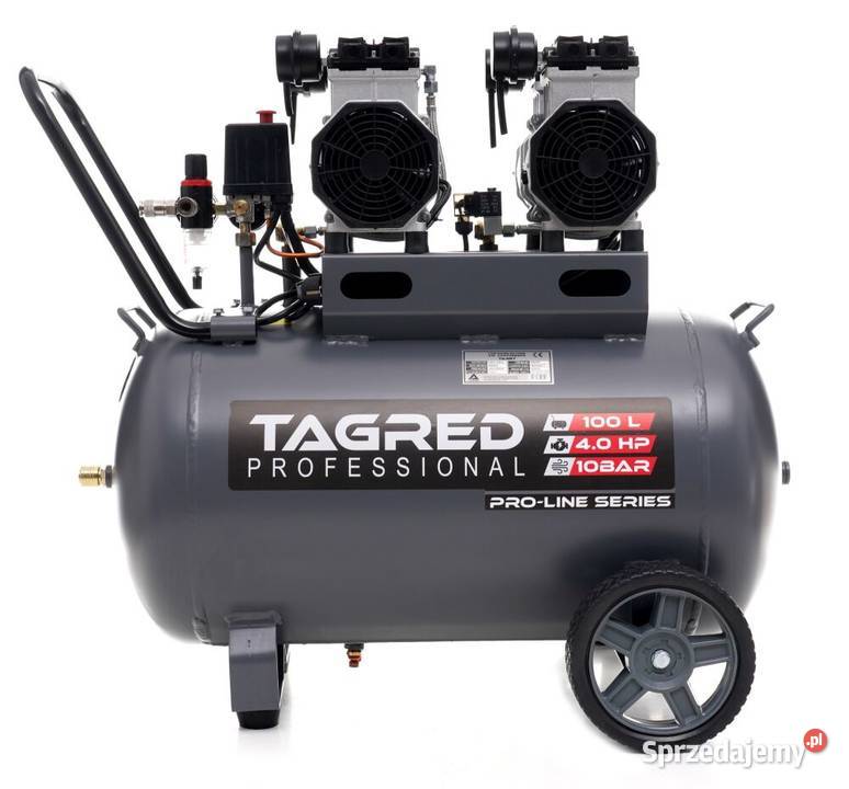 10bar sprężarka bezolejowa 50l 4 tłoki kompresor