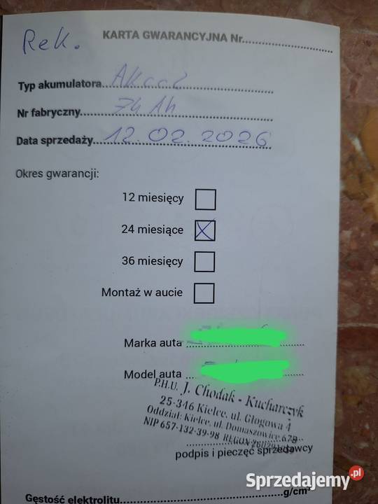Akumulator Kielce