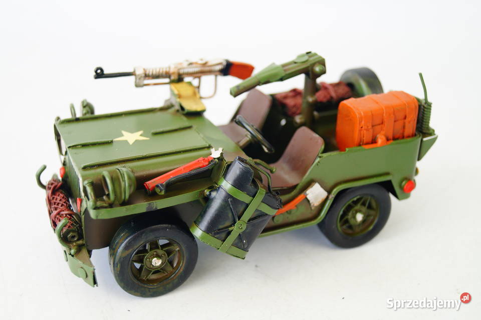 Metalowy pojazd JEEP wojskowy samochód Gizałki sprzedam
