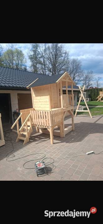 Domek drewniany plac zabaw dzieci Rzeszów