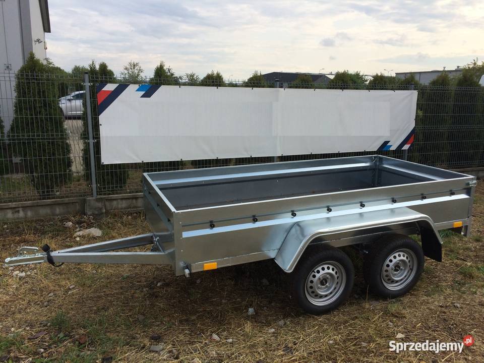 Przyczepka tandem przyczepa 2 osie BORO 270x126 towarowe wielkopolskie Piła