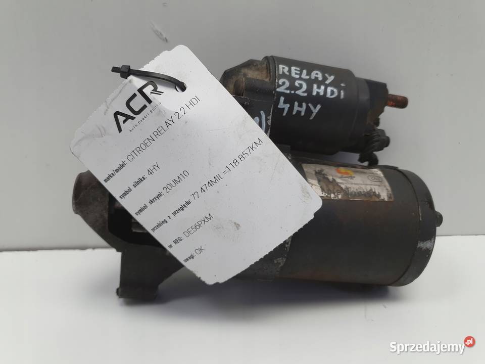 Citroen Jumper II 22 HDI ROZRUSZNIK 0986018310 Układ elektryczny silnika sprzedam