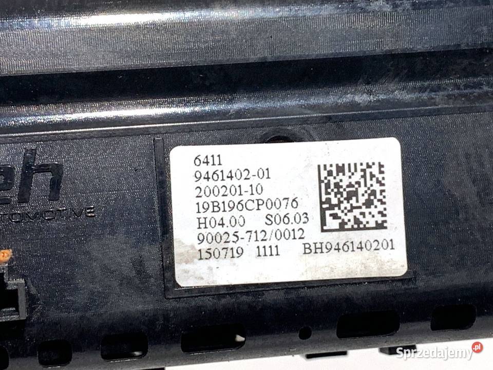 PANEL STEROWANIA NAWIEWU BMW F39 9461402 Panele sterowania, przełączniki