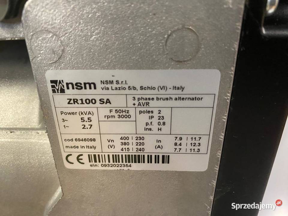 Agregat Prądotwórczy FOGO F6000R AVR